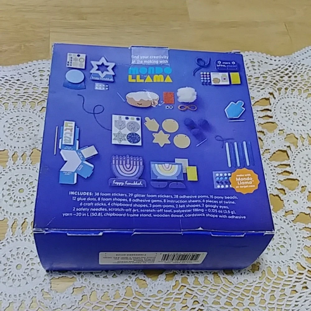 Hannukah 8 Days of Crafting Kit- Mondo Llama New